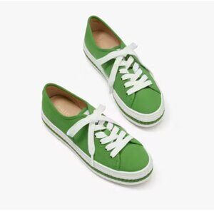 Kate Spade New York Taylor Lace-Up Low-Top KS Green Sneakers Women's Size 8.5